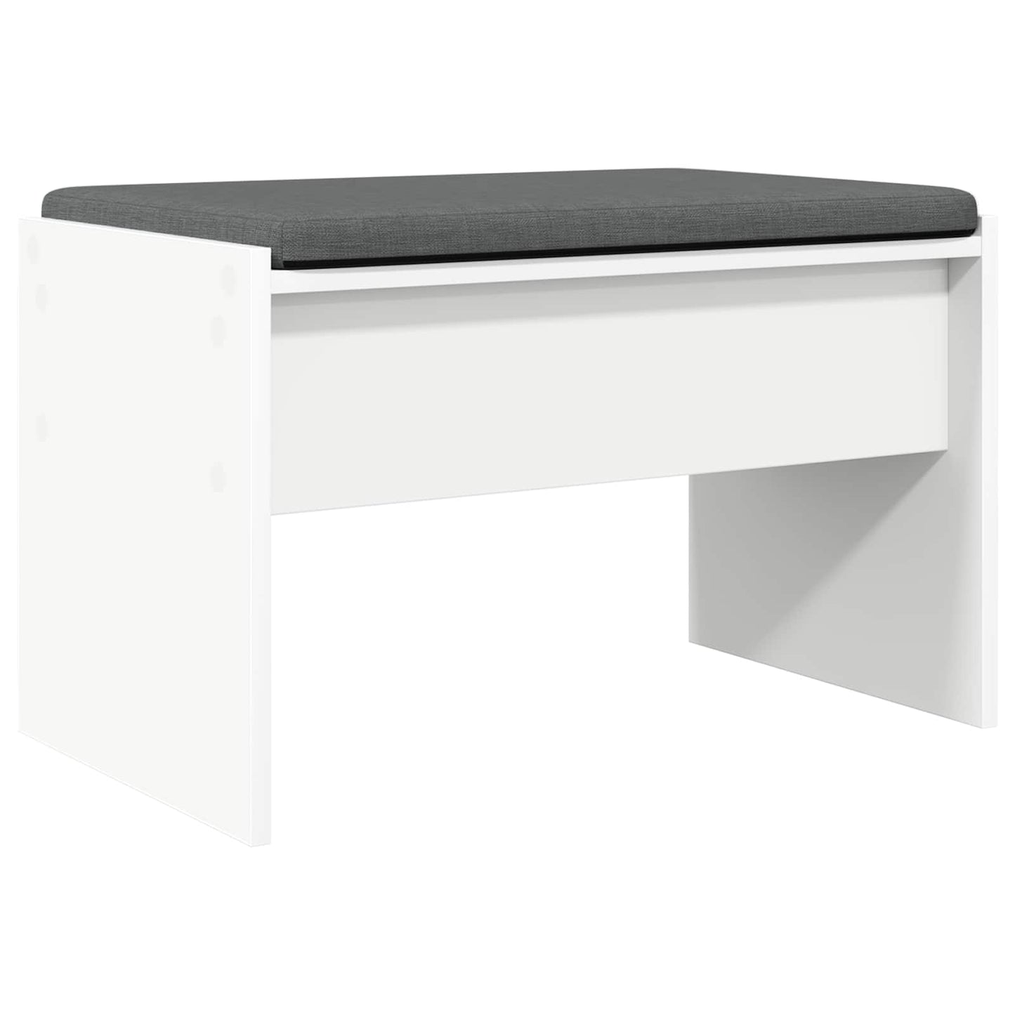 vidaXL Παγκάκι Χαλωρίου με μαξιλάρι Λευκό 63 x 38 x 40 εκ