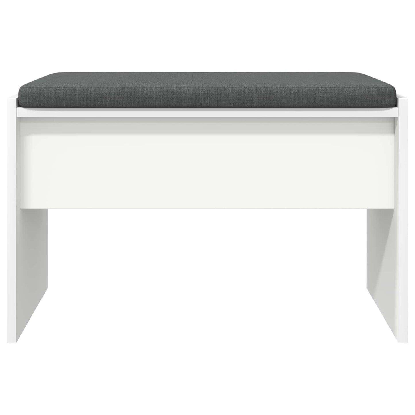 vidaXL Παγκάκι Χαλωρίου με μαξιλάρι Λευκό 63 x 38 x 40 εκ