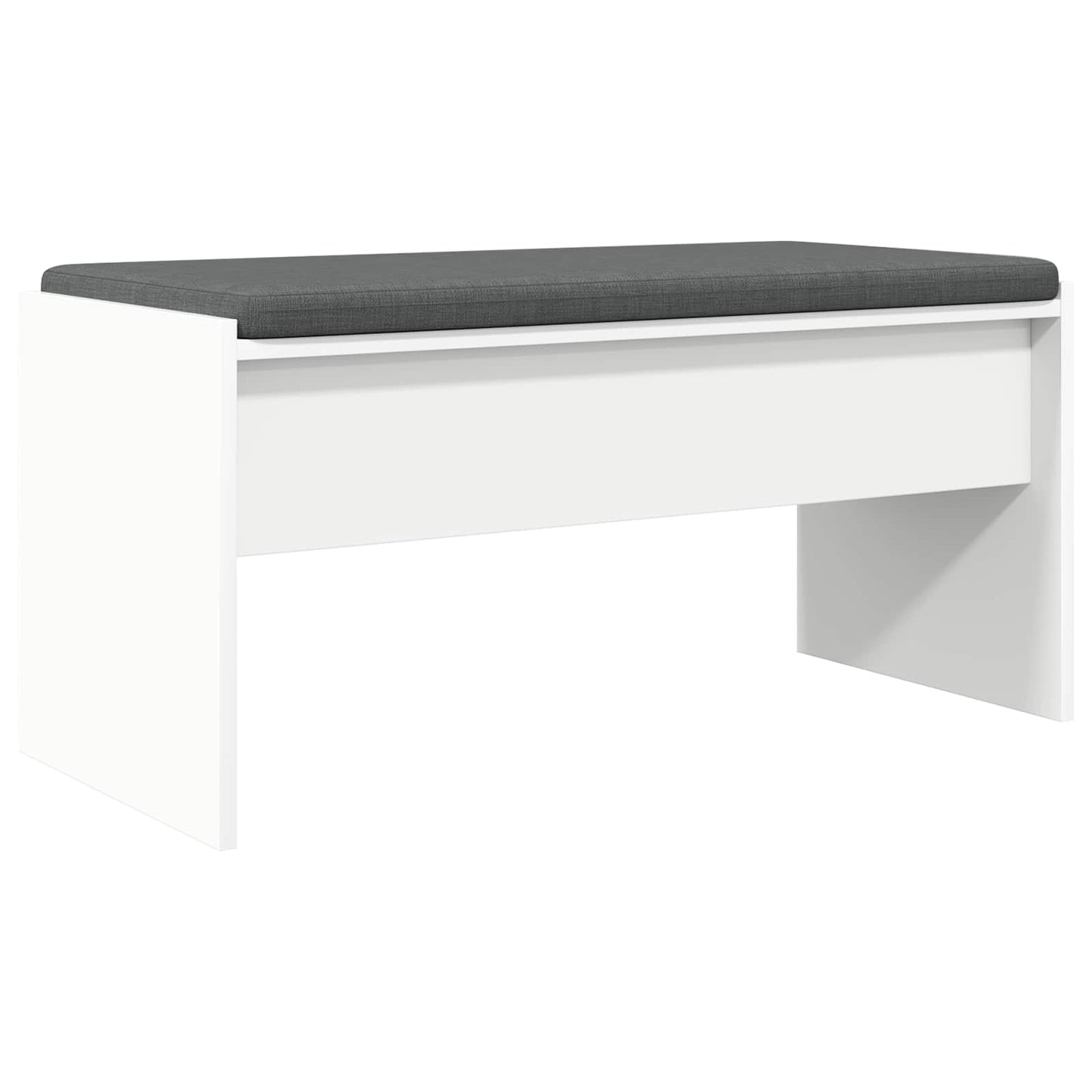 vidaXL Παγκάκι Χαλωρίου με μαξιλάρι Λευκό 83 x 38 x 40 εκ