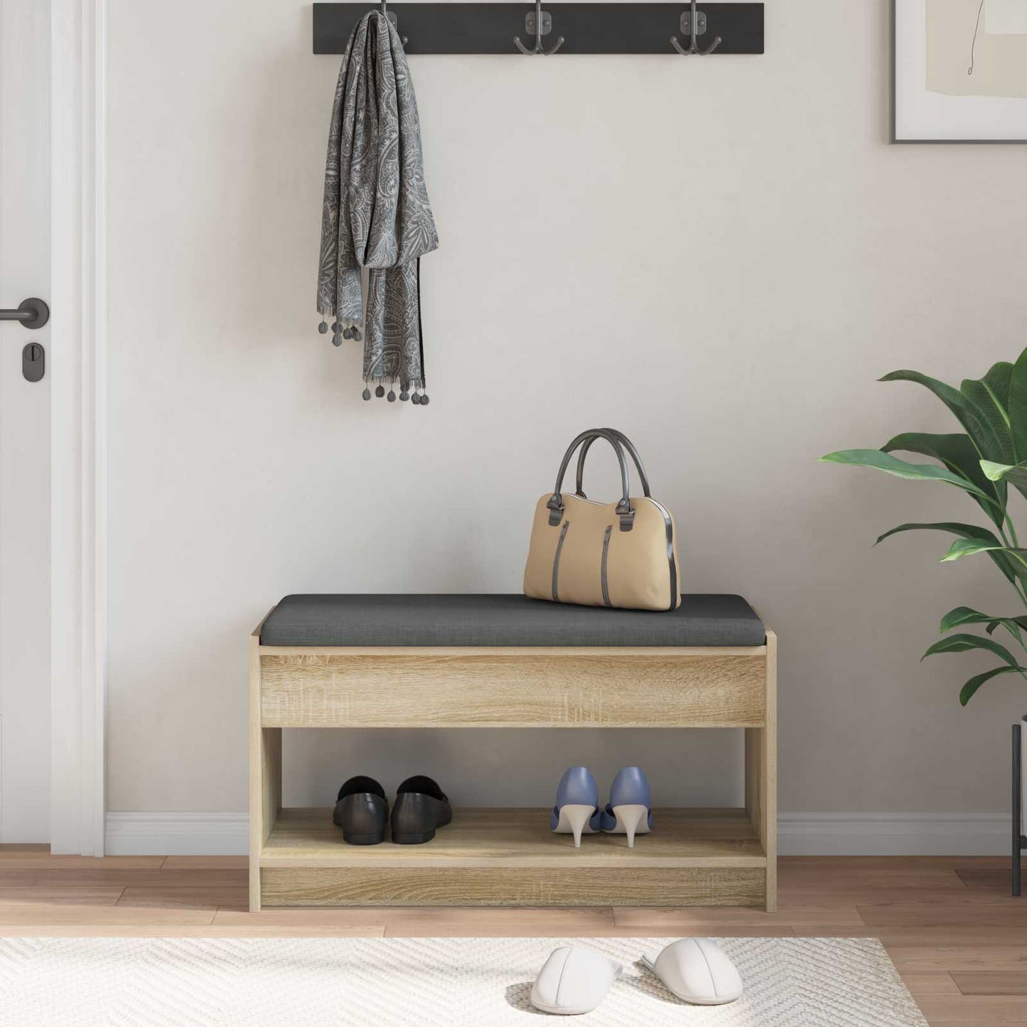 vidaXL Παγκάκι Χαλωρίου Δρύς Sonoma 83 x 38 x 45 εκ