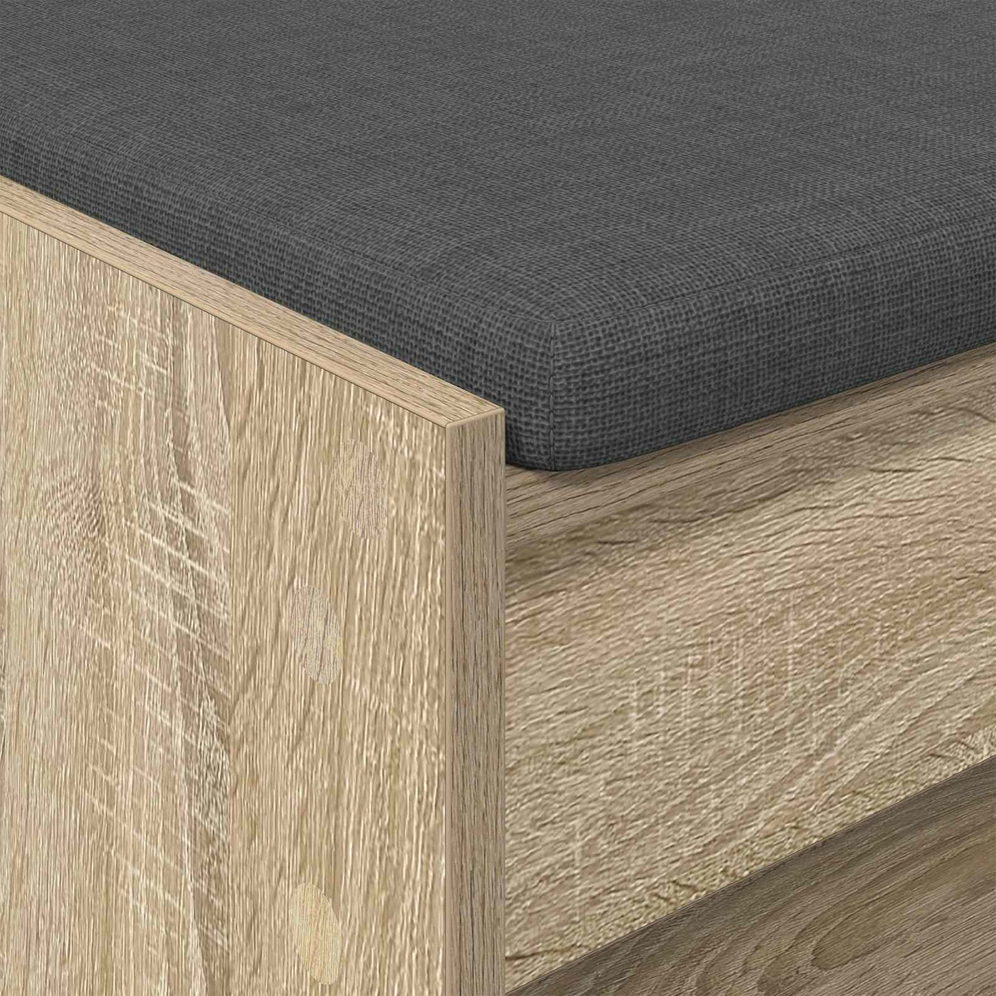 vidaXL Παγκάκι Χαλωρίου με μαξιλάρι Δρύς Sonoma 103 x 38 x 45 εκ