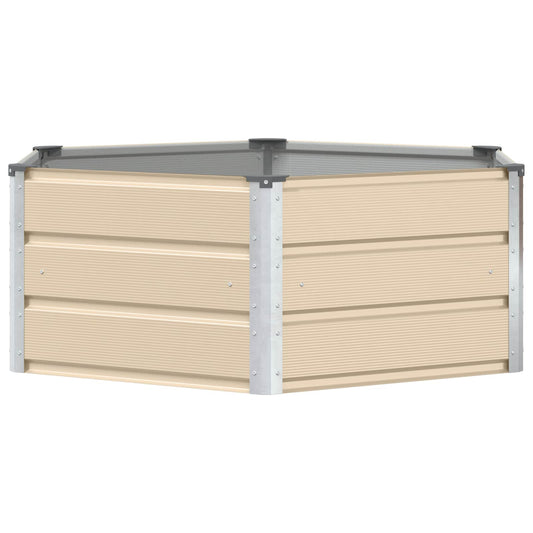 vidaXL Γλάστρα Ελεφαντόδοντο 129 x 129 x 45 cm Ατσάλι