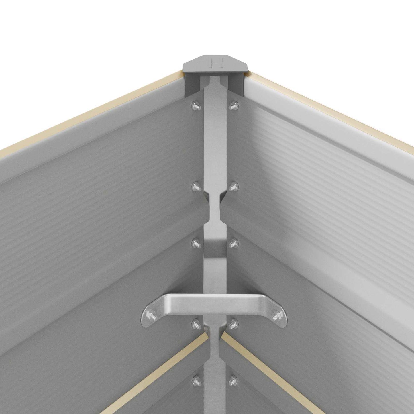 vidaXL Γλάστρα Ελεφαντόδοντο 195 x 100 x 75 εκ Επικαλυμμένος Χάλυβας