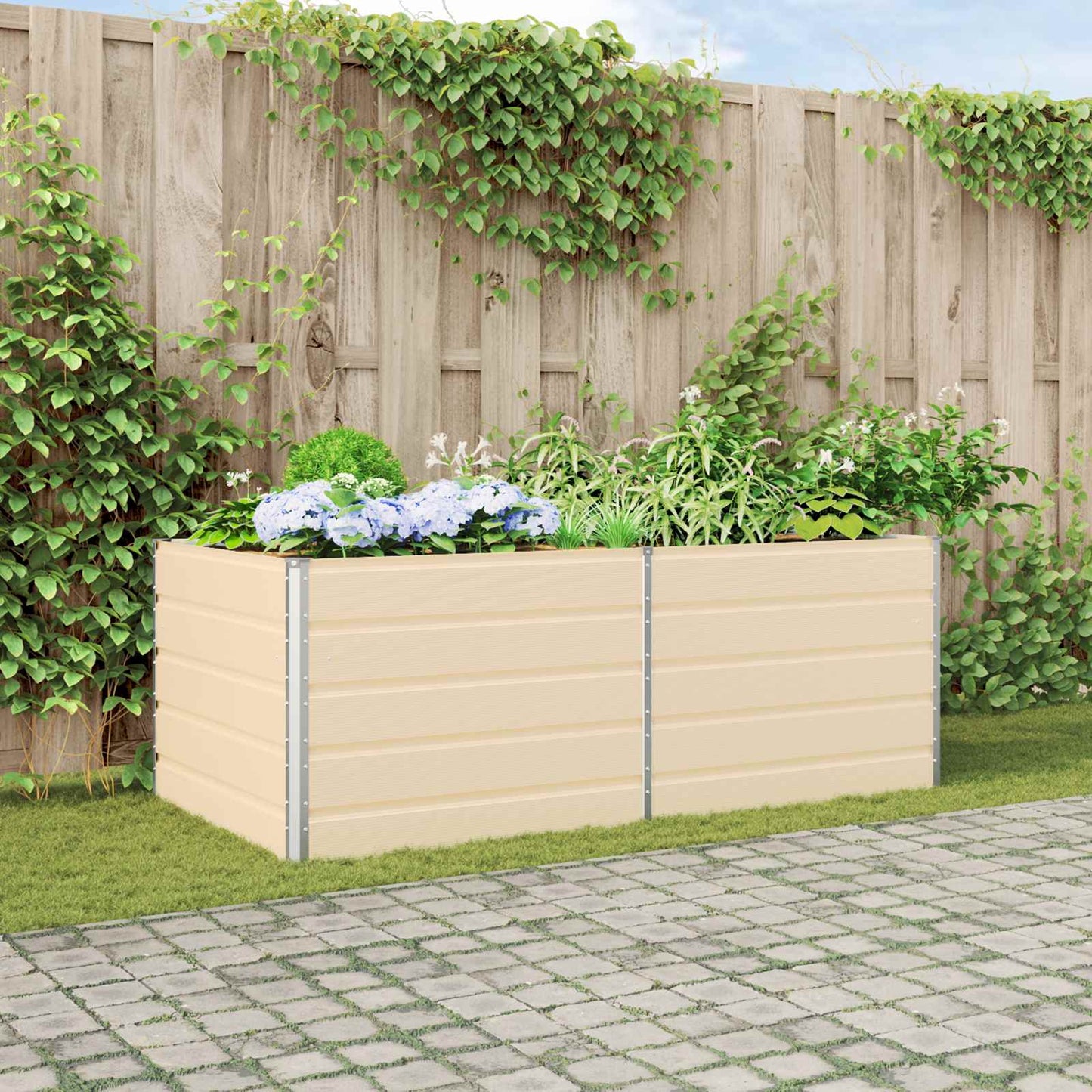 vidaXL Γλάστρα Ελεφαντόδοντο 195 x 100 x 75 εκ Επικαλυμμένος Χάλυβας