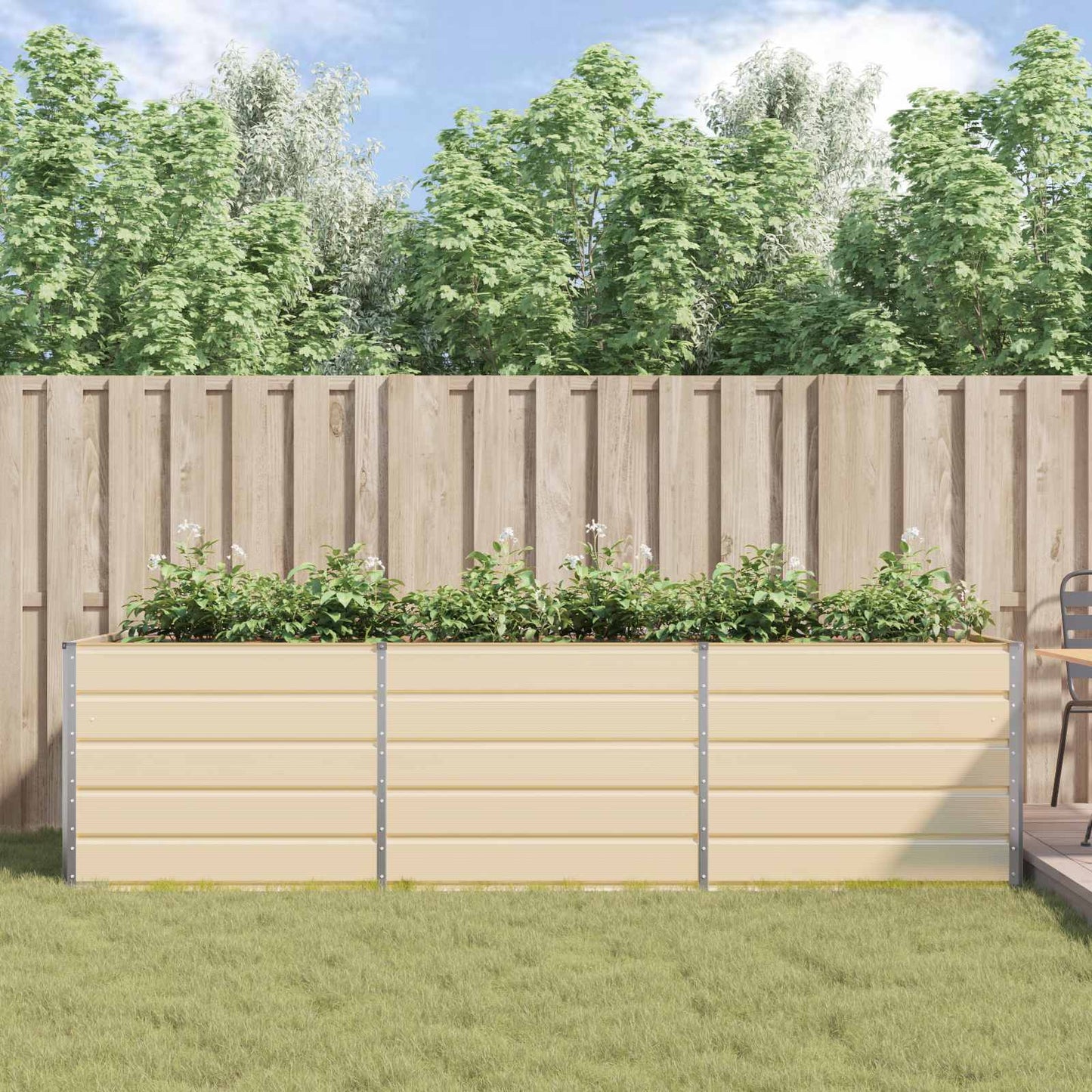 vidaXL Γλάστρα Ελεφαντόδοντο 195 x 100 x 45 εκ Επικαλυμμένος Χάλυβας