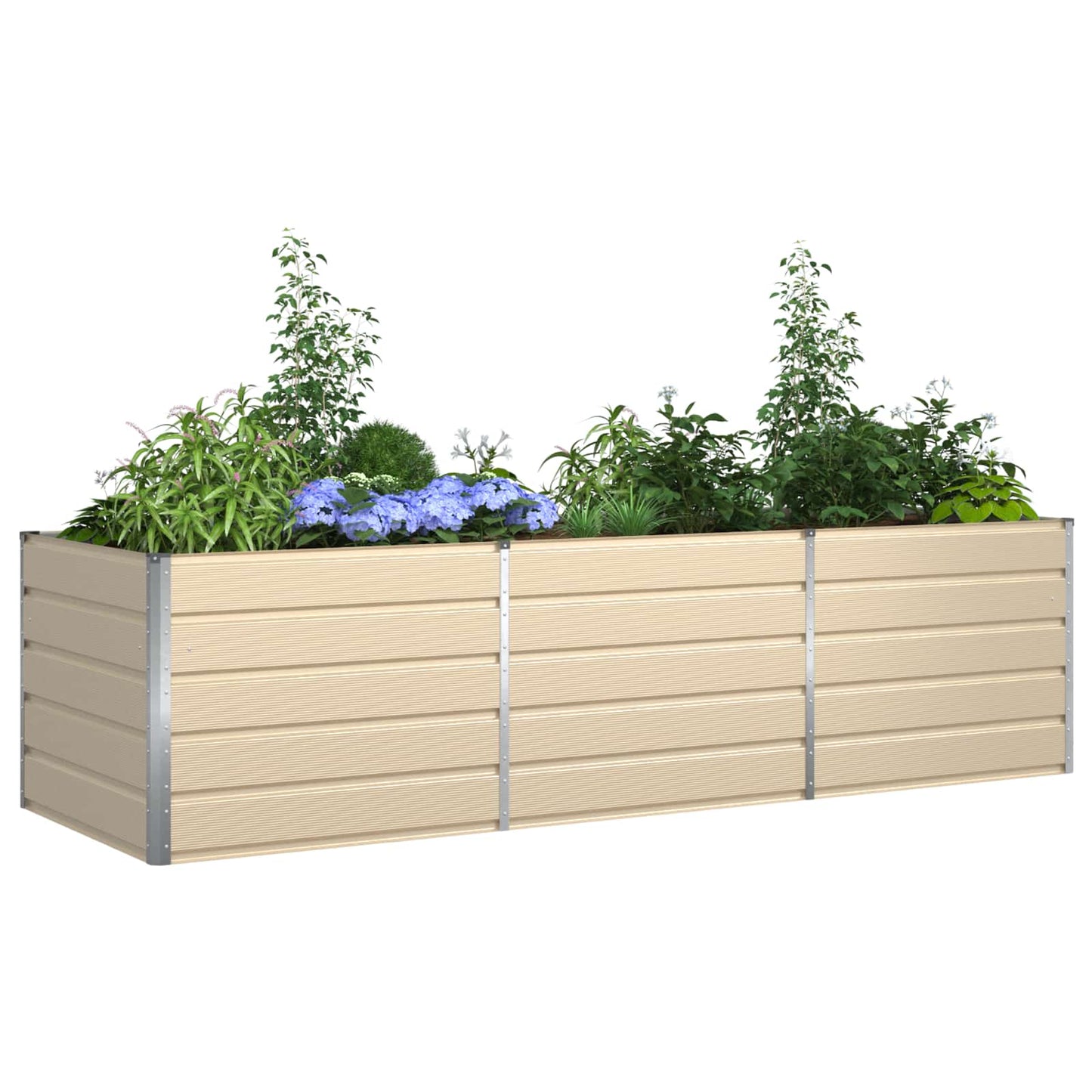 vidaXL Γλάστρα Ελεφαντόδοντο 195 x 100 x 45 εκ Επικαλυμμένος Χάλυβας