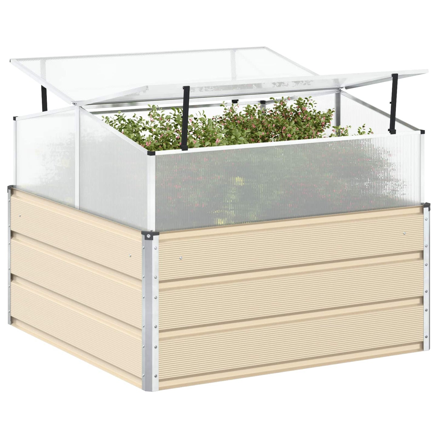 vidaXL Γλάστρα Ελεφαντόδοντο 100 x 100 x 77 cm Επικαλυμμένος Χάλυβας
