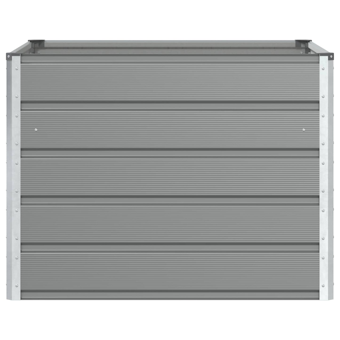 vidaXL Γλάστρα Ανοιχτό γκρι 100 x 100 x 75 εκ Ατσάλι