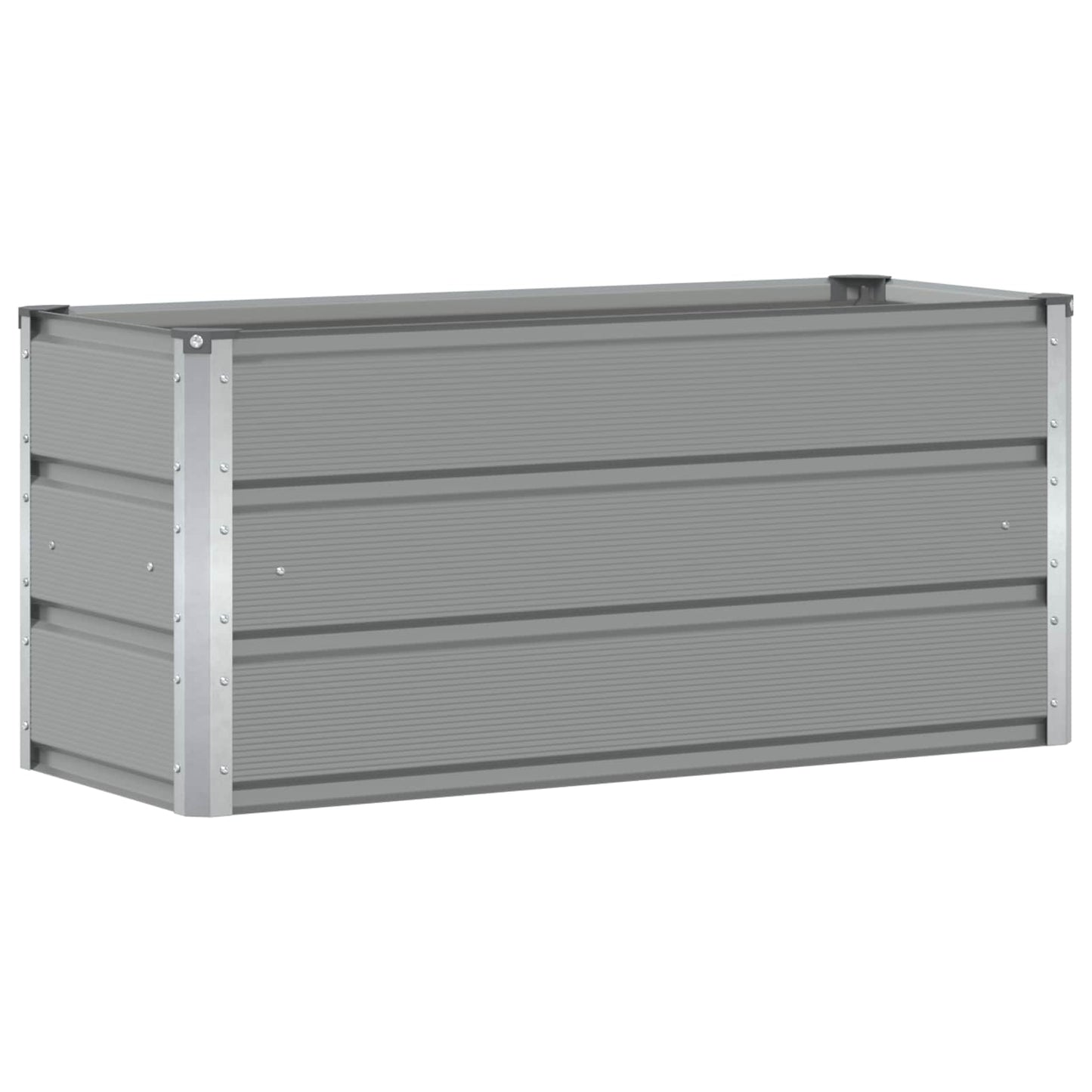 vidaXL Γλάστρα Ανοιχτό γκρι 100 x 40 x 45 cm Ατσάλι