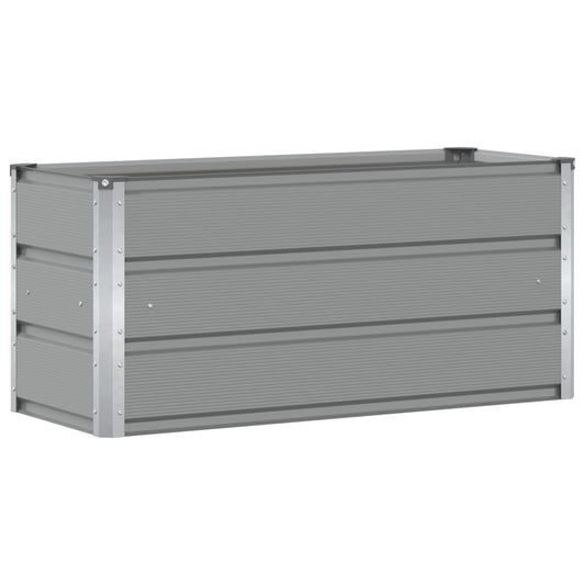 vidaXL Γλάστρα Ανοιχτό γκρι 100 x 40 x 45 cm Ατσάλι