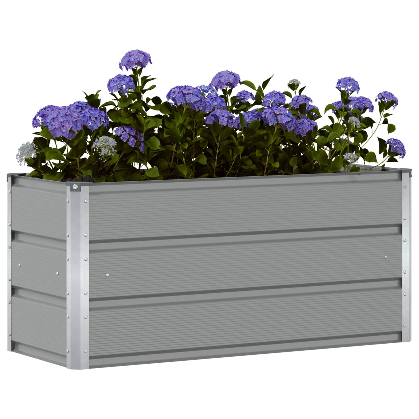 vidaXL Γλάστρα Ανοιχτό γκρι 100 x 40 x 45 cm Ατσάλι