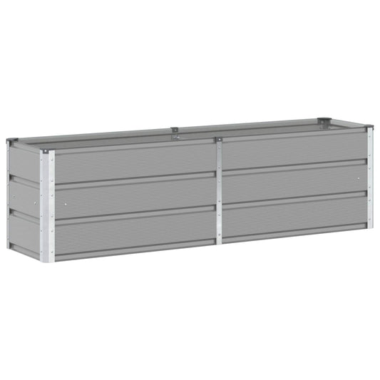 vidaXL Γλάστρα Ανοιχτό γκρι 160 x 40 x 45 cm Ατσάλι