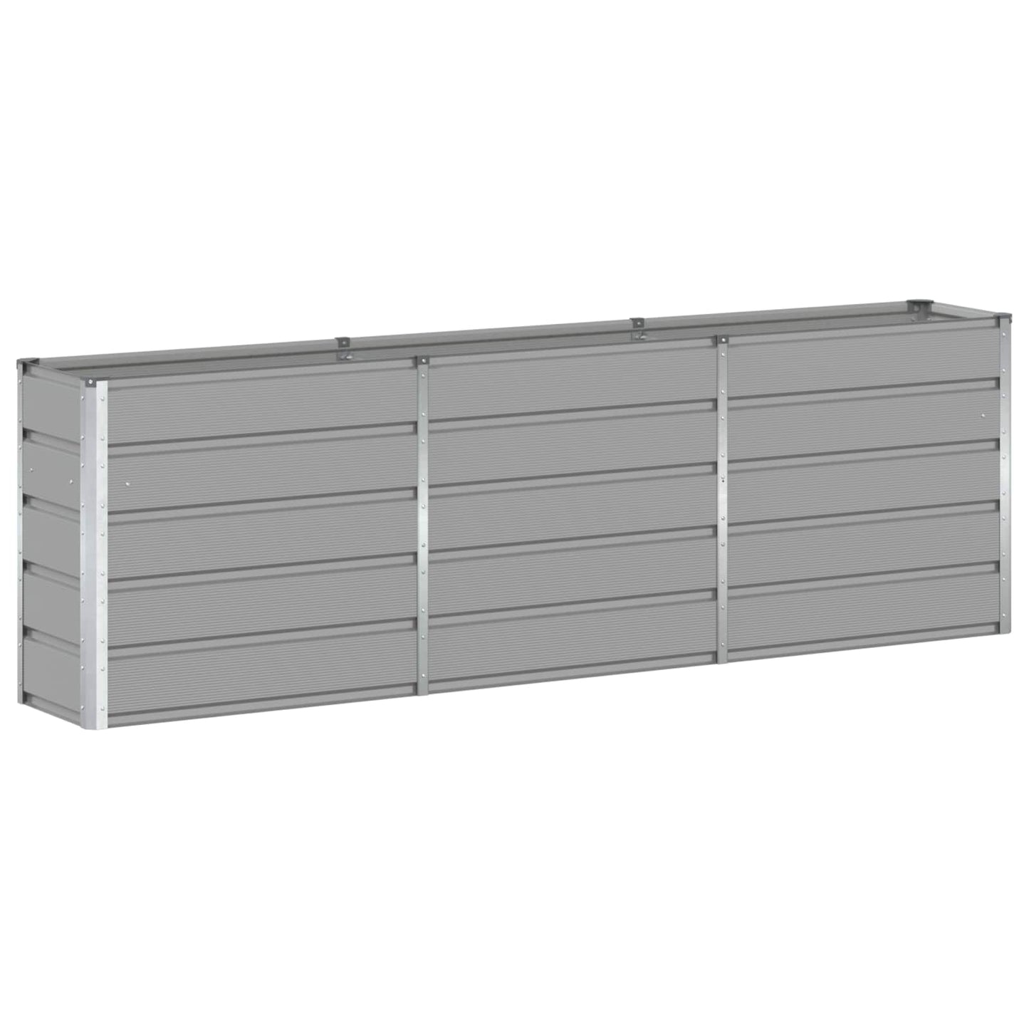 vidaXL Γλάστρα Ανοιχτό γκρι 240 x 40 x 75 εκ. Ατσάλι