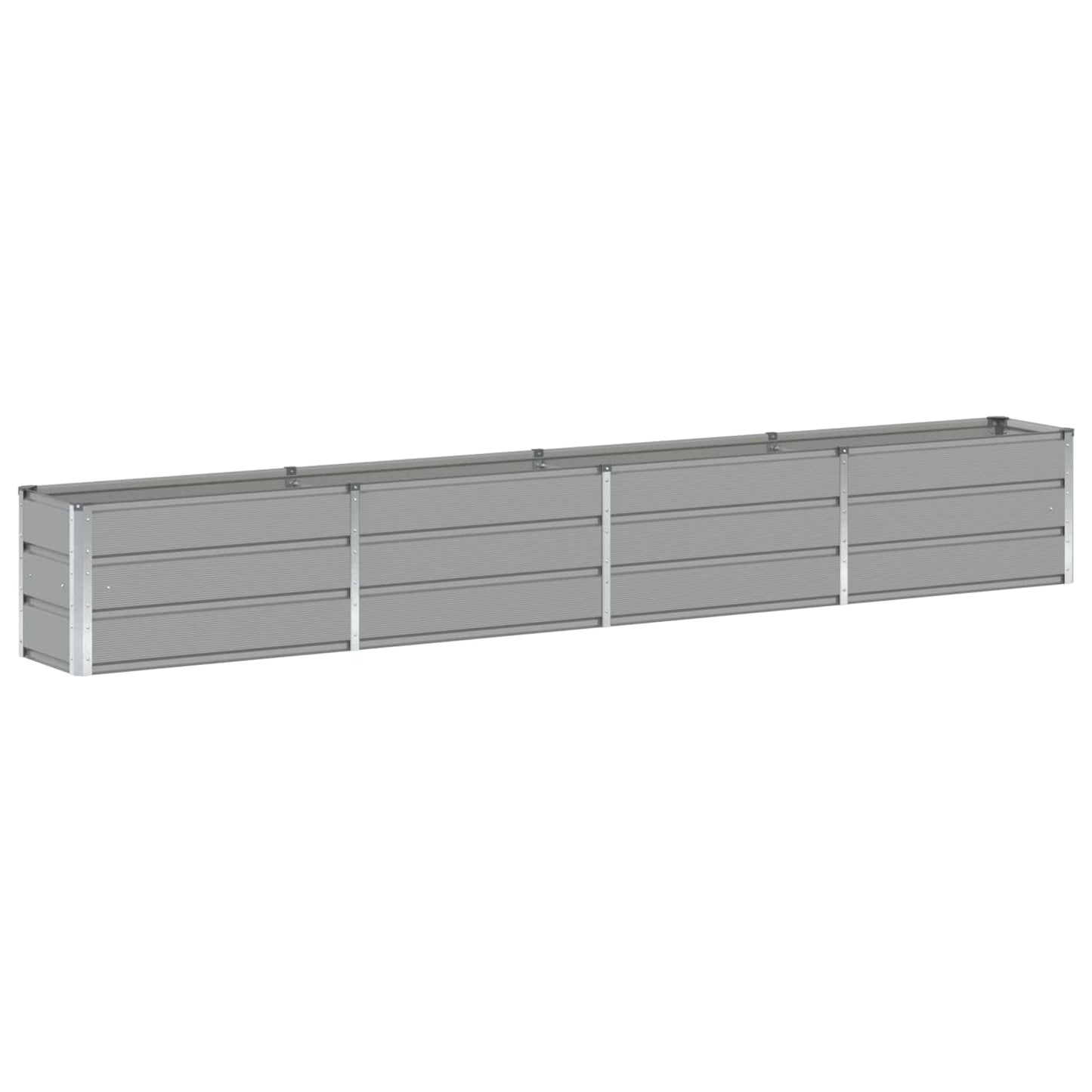 vidaXL Γλάστρα Ανοιχτό γκρι 320 x 40 x 45 cm Ατσάλι