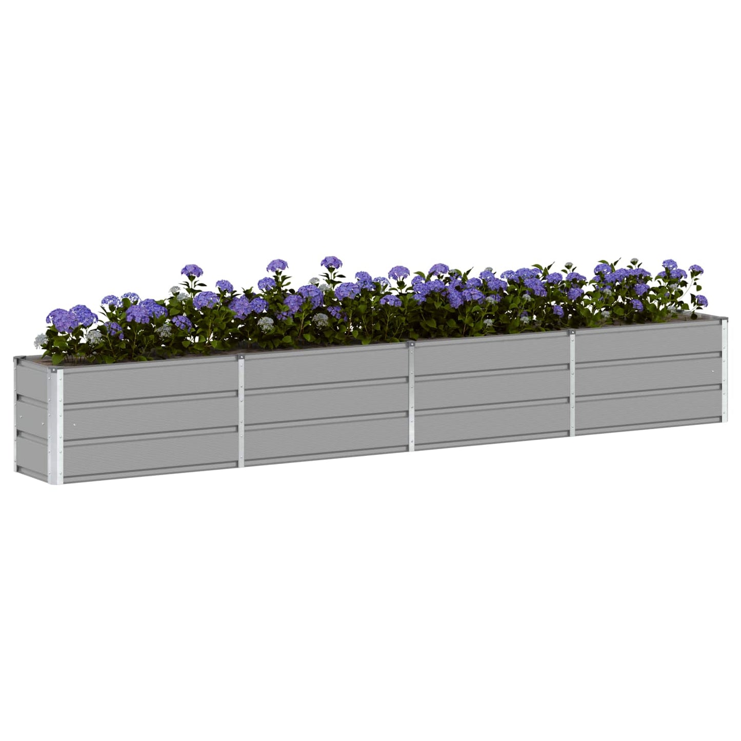 vidaXL Γλάστρα Ανοιχτό γκρι 320 x 40 x 45 cm Ατσάλι
