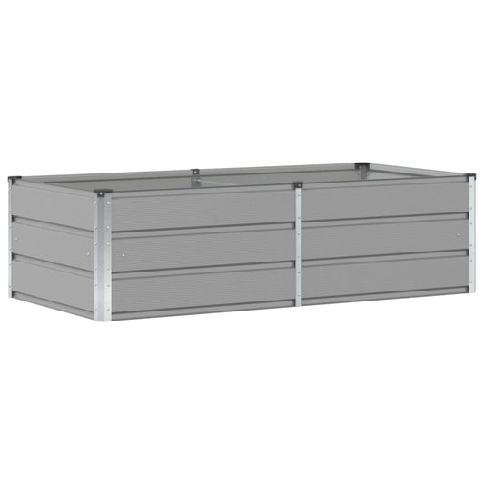 vidaXL Γλάστρα Ανοιχτό γκρι 160 x 80 x 45 cm Ατσάλι