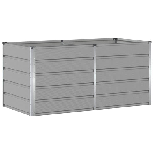 vidaXL Γλάστρα Ανοιχτό γκρι 160 x 80 x 75 cm Ατσάλι