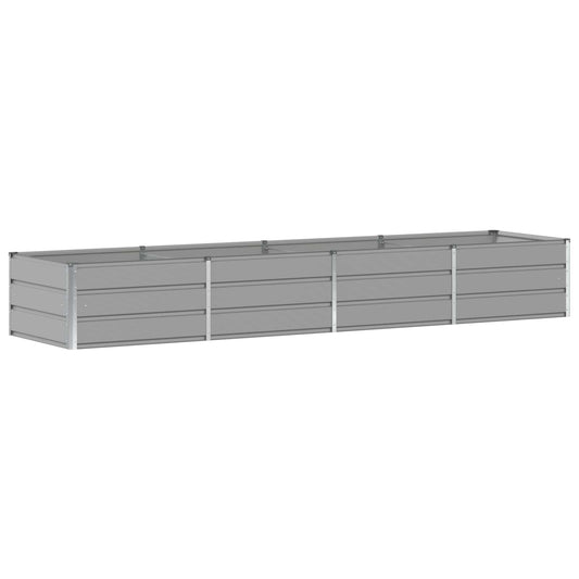 vidaXL Γλάστρα Ανοιχτό γκρι 320 x 80 x 45 cm Ατσάλι
