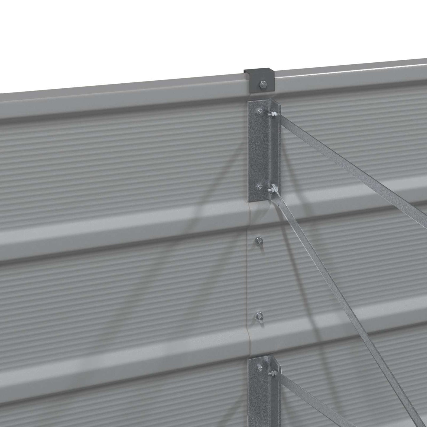 vidaXL Γλάστρα Ανοιχτό γκρι 240 x 80 x 75 εκ. Ατσάλι