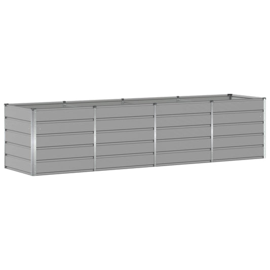 vidaXL Γλάστρα Ανοιχτό γκρι 240 x 80 x 75 εκ. Ατσάλι