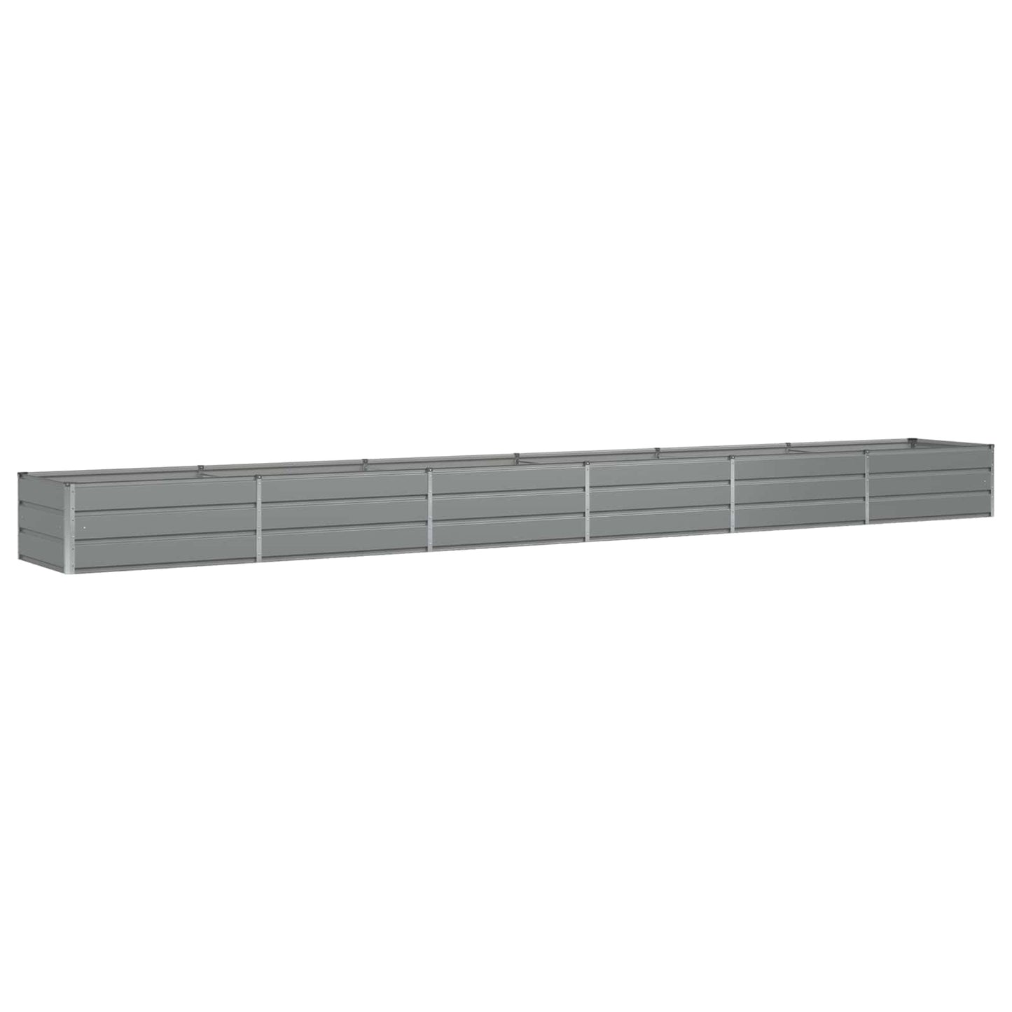 vidaXL Γλάστρα Ανοιχτό γκρι 600 x 80 x 45 cm Ατσάλι