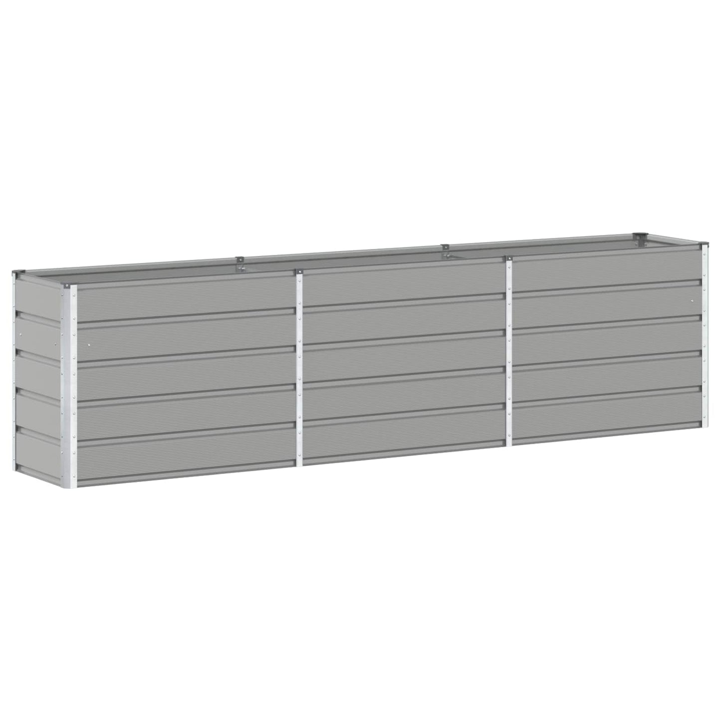 vidaXL Γλάστρα Ανοιχτό γκρι 290 x 50 x 75 εκ Επικαλυμμένος Χάλυβας