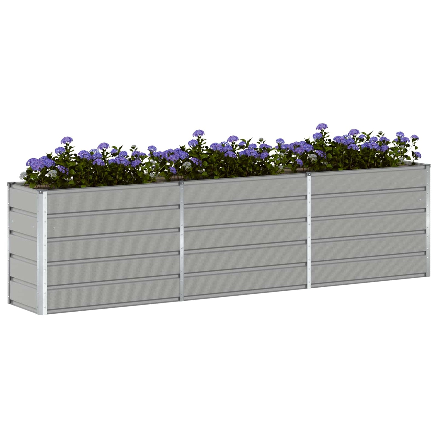 vidaXL Γλάστρα Ανοιχτό γκρι 290 x 50 x 75 εκ Επικαλυμμένος Χάλυβας