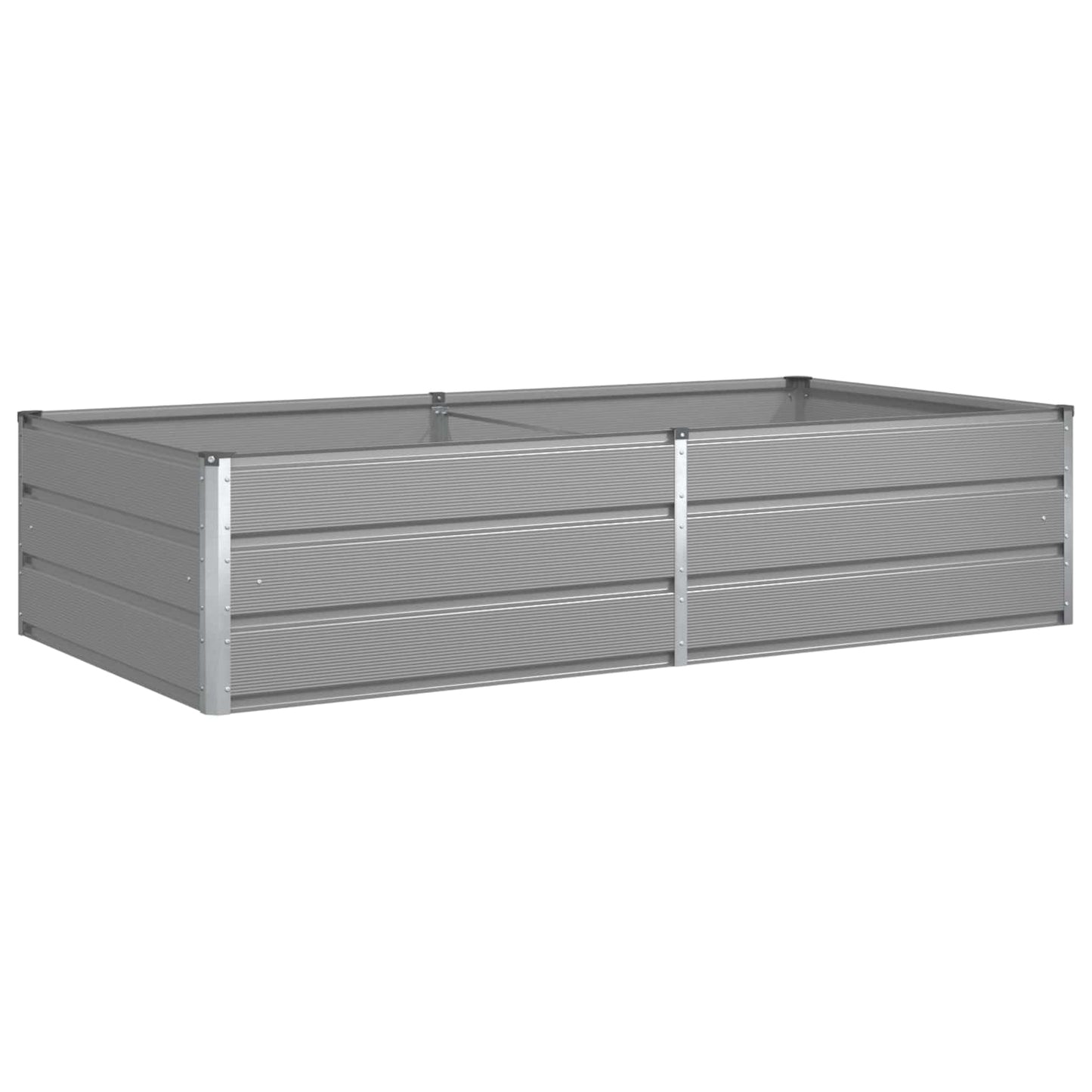 vidaXL Γλάστρα Ανοιχτό γκρι 195 x 100 x 45 εκ Επικαλυμμένος Χάλυβας