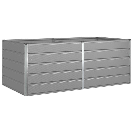 vidaXL Γλάστρα Ανοιχτό γκρι 195 x 100 x 75 εκ Επικαλυμμένος Χάλυβας