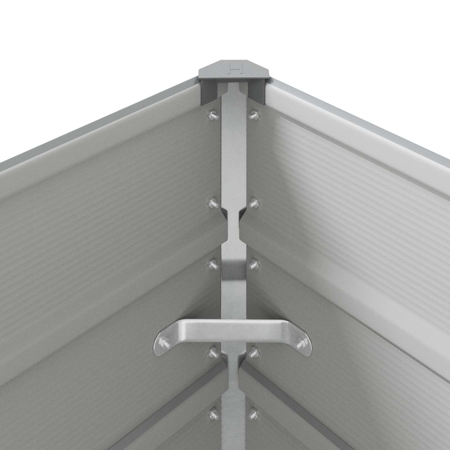 vidaXL Γλάστρα Ανοιχτό γκρι 195 x 100 x 45 εκ Επικαλυμμένος Χάλυβας