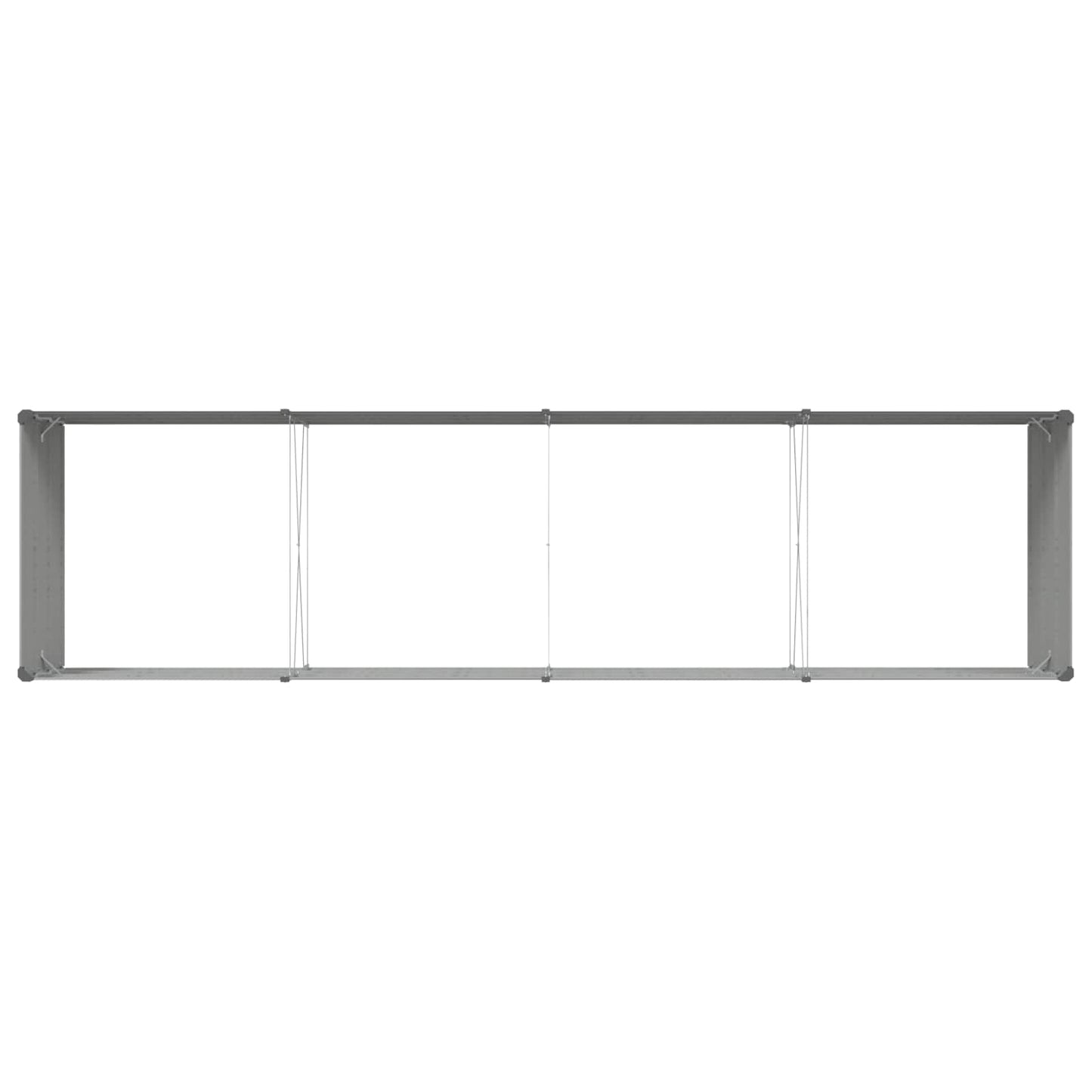 vidaXL Γλάστρα Ανοιχτό γκρι 195 x 100 x 45 εκ Επικαλυμμένος Χάλυβας