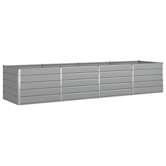 vidaXL Γλάστρα Ανοιχτό γκρι 195 x 100 x 45 εκ Επικαλυμμένος Χάλυβας