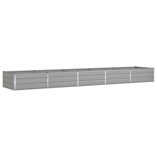 vidaXL Γλάστρα Ανοιχτό γκρι 195 x 100 x 45 εκ Επικαλυμμένος Χάλυβας