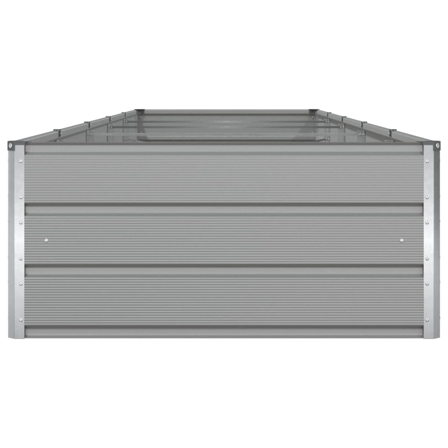 vidaXL Γλάστρα Ανοιχτό γκρι 195 x 100 x 45 εκ Επικαλυμμένος Χάλυβας