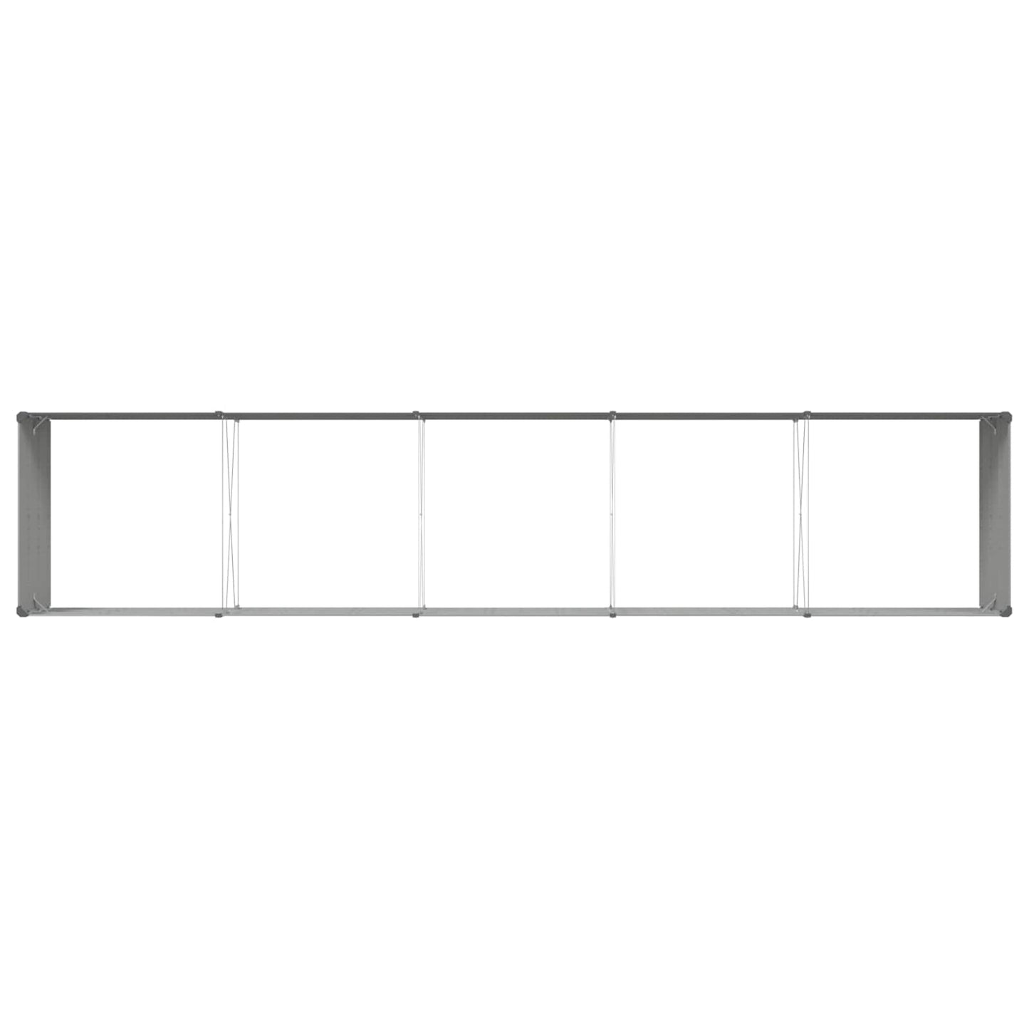 vidaXL Γλάστρα Ανοιχτό γκρι 195 x 100 x 45 εκ Επικαλυμμένος Χάλυβας