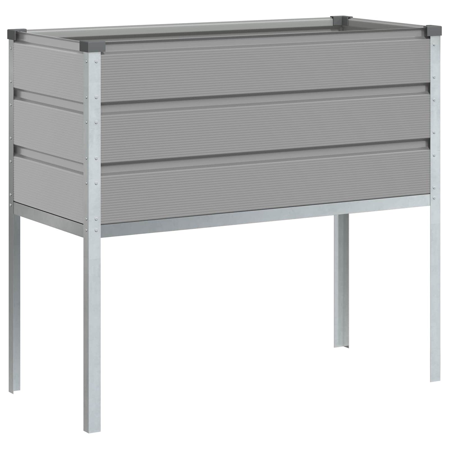 vidaXL Γλάστρα Ανοιχτό γκρι 100 x 45 x 90 εκ. Επικαλυμμένος Χάλυβας