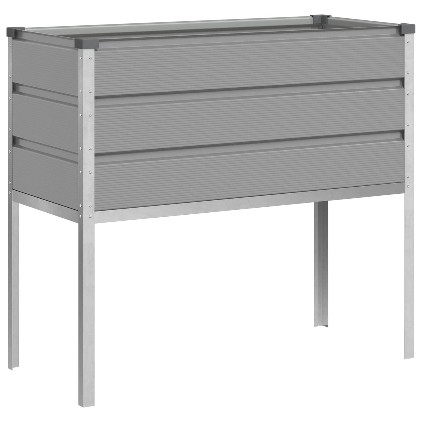 vidaXL Γλάστρα Ανοιχτό γκρι 100 x 45 x 90 εκ. Επικαλυμμένος Χάλυβας