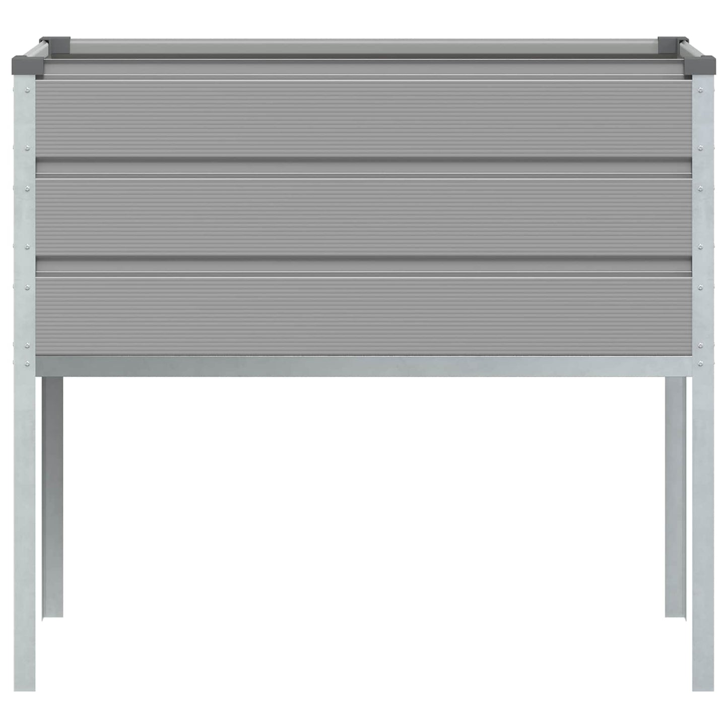 vidaXL Γλάστρα Ανοιχτό γκρι 100 x 45 x 90 εκ. Επικαλυμμένος Χάλυβας
