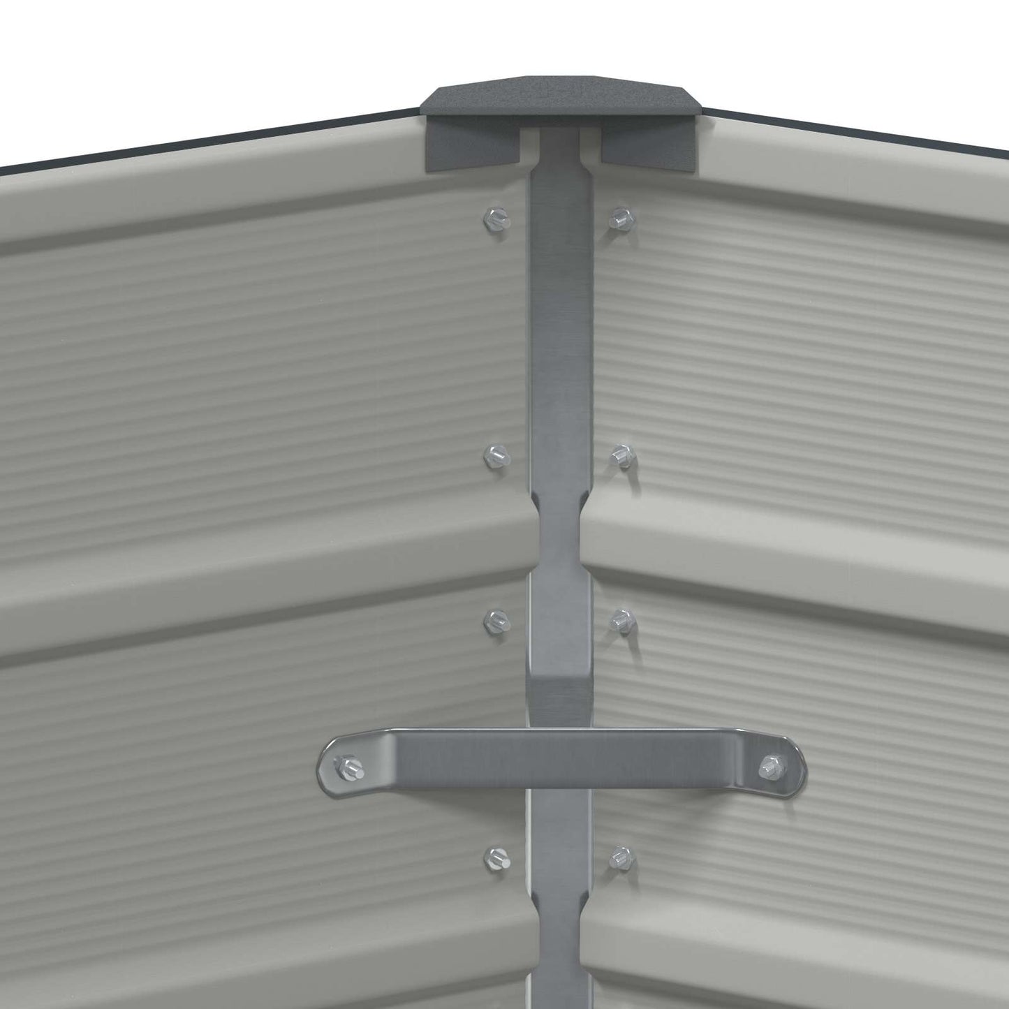 vidaXL Γλάστρα Ανθρακί 129 x 129 x 45 cm Ατσάλι