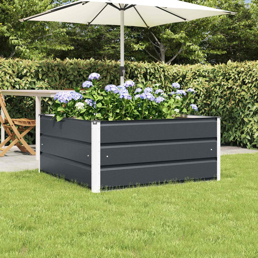 vidaXL Γλάστρα Ανθρακί 100 x 100 x 45 cm Ατσάλι