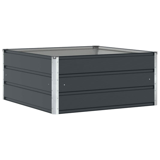 vidaXL Γλάστρα Ανθρακί 100 x 100 x 45 cm Ατσάλι