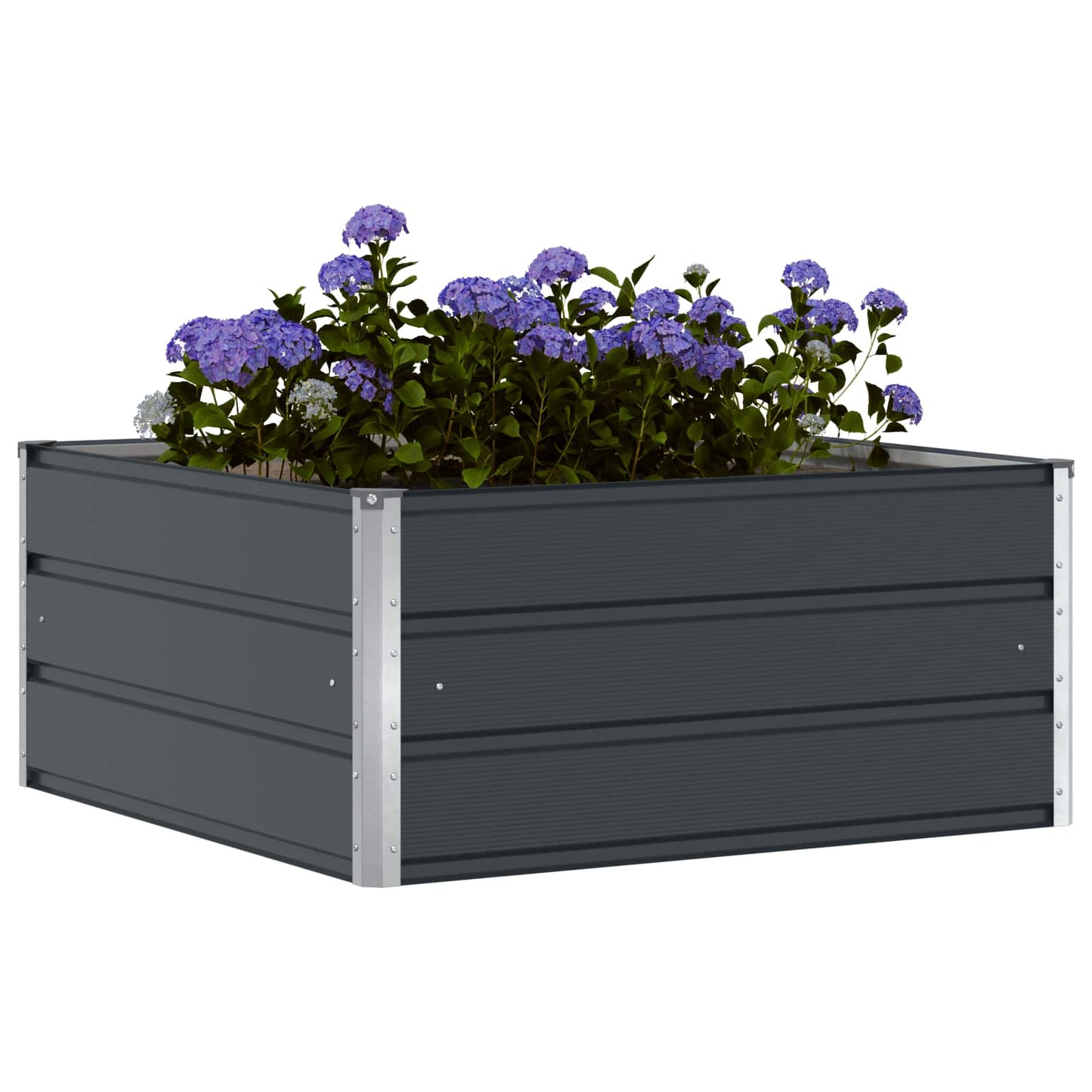 vidaXL Γλάστρα Ανθρακί 100 x 100 x 45 cm Ατσάλι