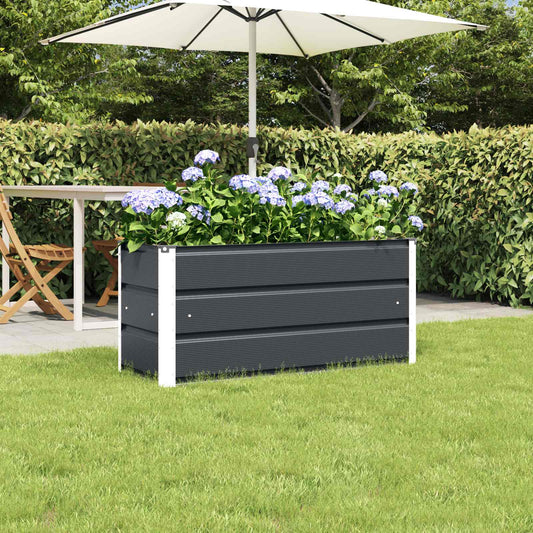 vidaXL Γλάστρα Ανθρακί 100 x 40 x 45 cm Ατσάλι