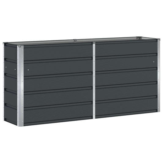 vidaXL Γλάστρα Ανθρακί 160 x 40 x 75 εκ. Ατσάλι