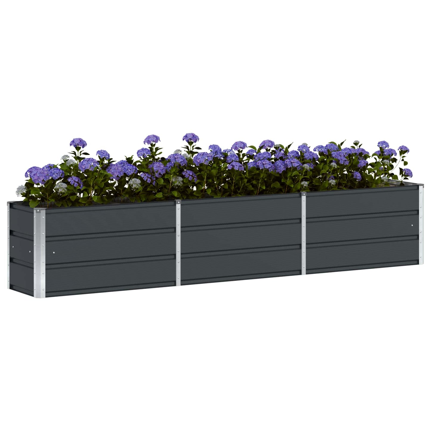 vidaXL Γλάστρα Ανθρακί 240 x 40 x 45 cm Ατσάλι