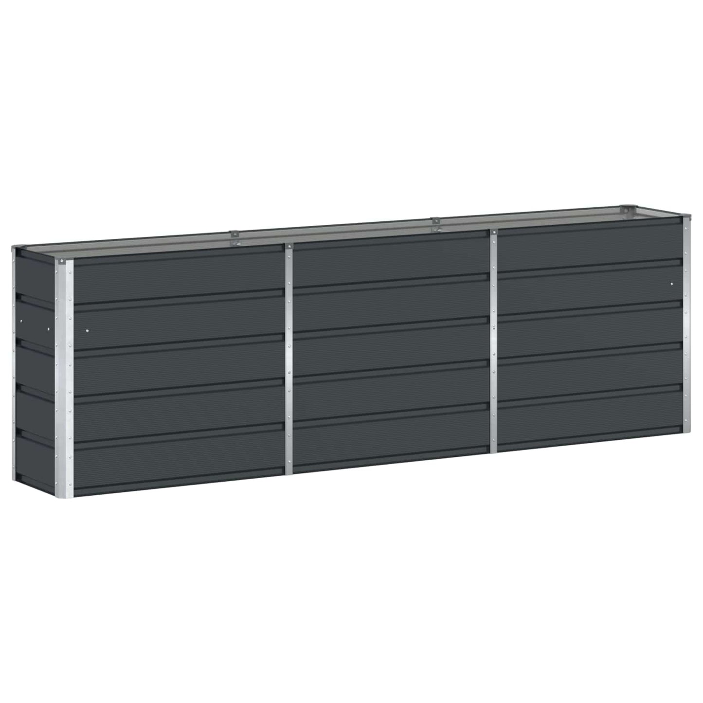 vidaXL Γλάστρα Ανθρακί 240 x 40 x 75 εκ. Ατσάλι