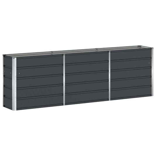 vidaXL Γλάστρα Ανθρακί 240 x 40 x 75 εκ. Ατσάλι