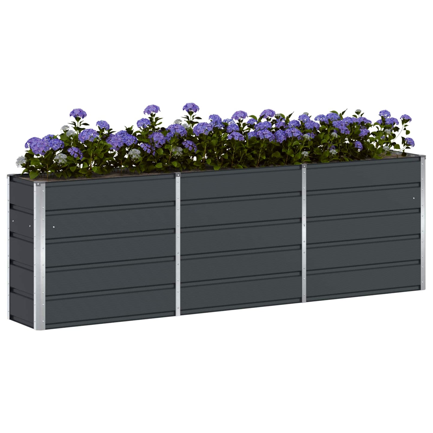 vidaXL Γλάστρα Ανθρακί 240 x 40 x 75 εκ. Ατσάλι
