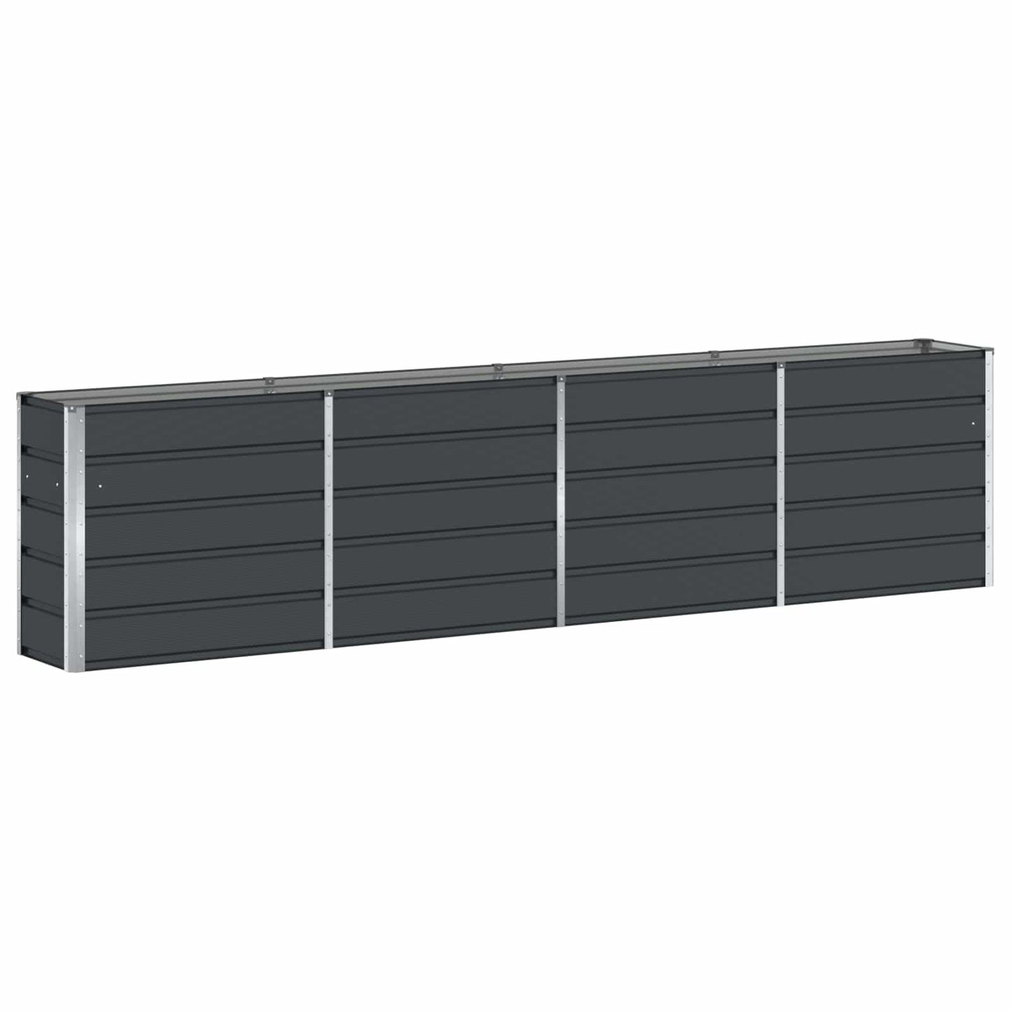 vidaXL Γλάστρα Ανθρακί 320 x 40 x 75 εκ. Ατσάλι