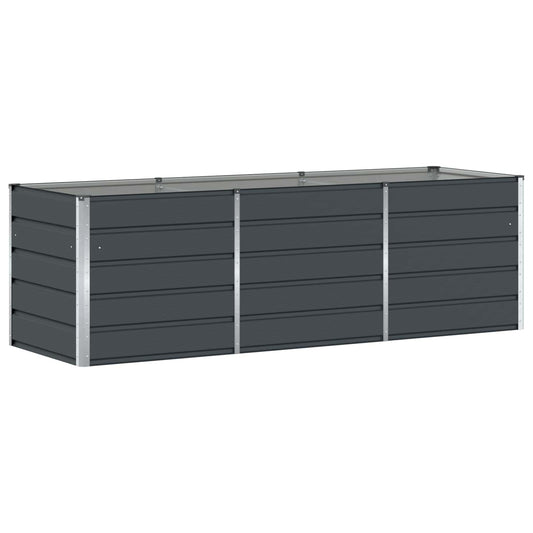 vidaXL Γλάστρα Ανθρακί 240 x 80 x 75 εκ. Ατσάλι